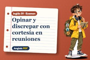 Examen de reuniones en inglés (B1) con Leo, el viajero de Anglais PDF