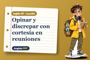 Lección de reuniones en inglés (B1) con Leo, el viajero de Anglais PDF