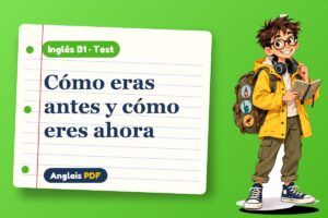 Test de used to y would (B1) con Leo, el viajero de Anglais PDF