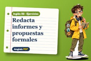 Ejercicios de informes en inglés (B2) con Leo, el viajero de Anglais PDF