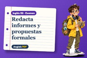 Examen de informes en inglés (B2) con Leo, el viajero de Anglais PDF