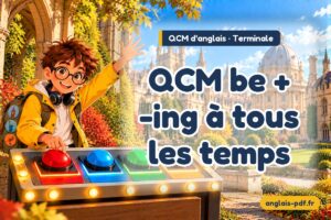 QCM d'anglais terminale : QCM be + -ing à tous les temps