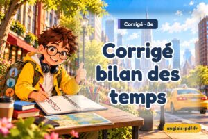 Corrigé des exercices d'anglais 3e : Corrigé bilan des temps