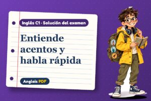 Examen resuelto de comprensión auditiva (C1) con Leo, el viajero de Anglais PDF