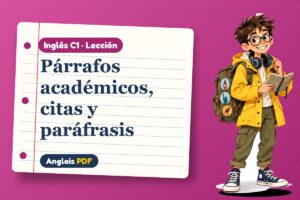 Lección de escritura académica (C1) con Leo, el viajero de Anglais PDF