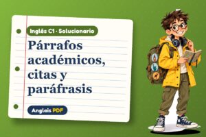 Solucionario de escritura académica (C1) con Leo, el viajero de Anglais PDF
