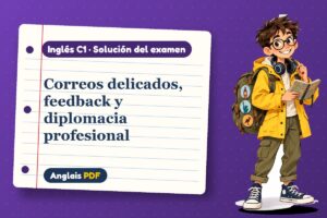 Examen resuelto de inglés profesional (C1) con Leo, el viajero de Anglais PDF