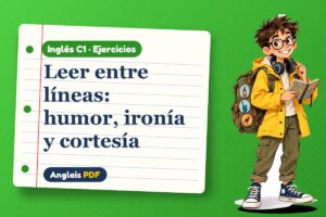 Ejercicios de ironía y humor en inglés (C1) con Leo, el viajero de Anglais PDF