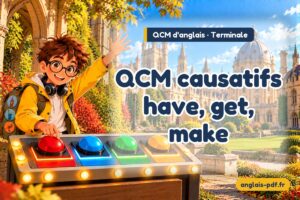 QCM d'anglais terminale : QCM causatifs have, get, make
