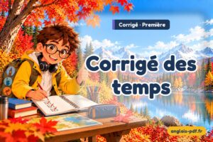 Corrigé des exercices d'anglais première : Corrigé des temps