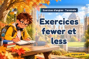 Exercices d'anglais terminale : Exercices fewer et less