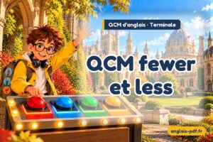 QCM d'anglais terminale : QCM fewer et less