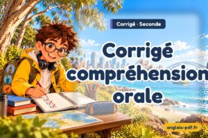 Corrigé des exercices d'anglais seconde : Corrigé compréhension orale