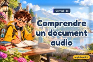 Corrigé des exercices d'anglais 5e : Comprendre un document audio