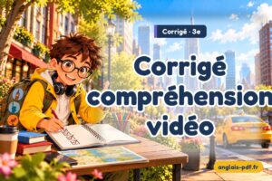 Corrigé des exercices d'anglais 3e : Corrigé compréhension vidéo