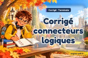 Corrigé des exercices d'anglais terminale : Corrigé connecteurs logiques