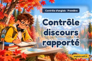 Contrôle d'anglais première : Contrôle discours rapporté