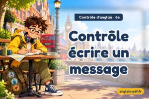 Contrôle d'anglais 6e : Contrôle écrire un message