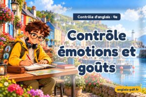 Contrôle d'anglais 4e : Contrôle émotions et goûts