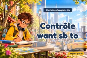 Contrôle d'anglais 3e : Contrôle want sb to