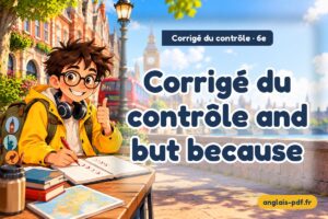 Corrigé du contrôle d'anglais 6e : Corrigé du contrôle and but because