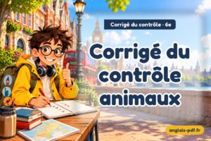 Corrigé du contrôle d'anglais 6e : Corrigé du contrôle animaux