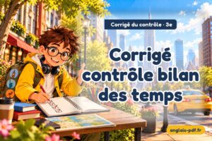 Corrigé du contrôle d'anglais 3e : Corrigé contrôle bilan des temps