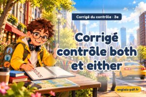 Corrigé du contrôle d'anglais 3e : Corrigé contrôle both et either