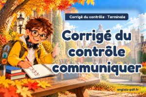 Corrigé du contrôle d'anglais terminale : Corrigé du contrôle communiquer