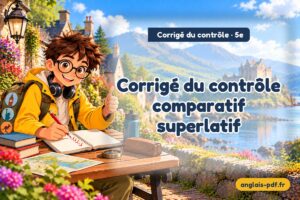 Corrigé du contrôle d'anglais 5e : Corrigé du contrôle comparatif superlatif