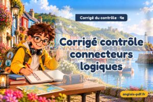 Corrigé du contrôle d'anglais 4e : Corrigé contrôle connecteurs logiques