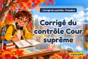 Corrigé du contrôle d'anglais première : Corrigé du contrôle Cour suprême