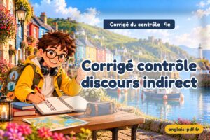 Corrigé du contrôle d'anglais 4e : Corrigé contrôle discours indirect