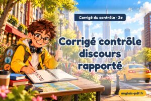 Corrigé du contrôle d'anglais 3e : Corrigé contrôle discours rapporté