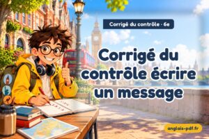 Corrigé du contrôle d'anglais 6e : Corrigé du contrôle écrire un message