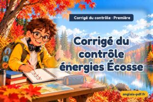 Corrigé du contrôle d'anglais première : Corrigé du contrôle énergies Écosse