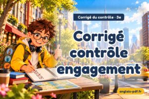 Corrigé du contrôle d'anglais 3e : Corrigé contrôle engagement