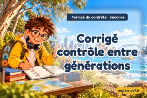 Corrigé du contrôle d'anglais seconde : Corrigé contrôle entre générations