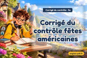 Corrigé du contrôle d'anglais 5e : Corrigé du contrôle fêtes américaines