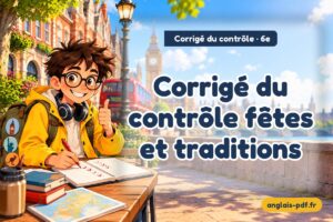 Corrigé du contrôle d'anglais 6e : Corrigé du contrôle fêtes et traditions