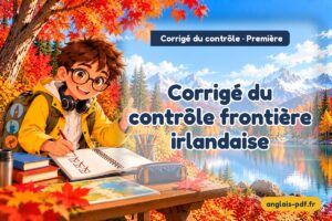 Corrigé du contrôle d'anglais première : Corrigé du contrôle frontière irlandaise
