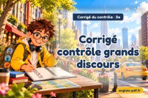 Corrigé du contrôle d'anglais 3e : Corrigé contrôle grands discours