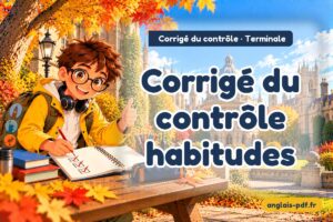 Corrigé du contrôle d'anglais terminale : Corrigé du contrôle habitudes