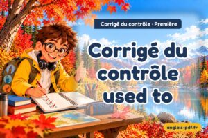 Corrigé du contrôle d'anglais première : Corrigé du contrôle used to