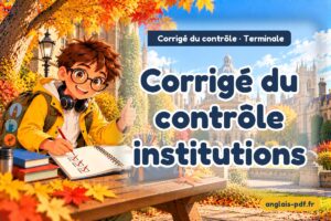 Corrigé du contrôle d'anglais terminale : Corrigé du contrôle institutions