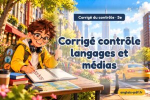 Corrigé du contrôle d'anglais 3e : Corrigé contrôle langages et médias