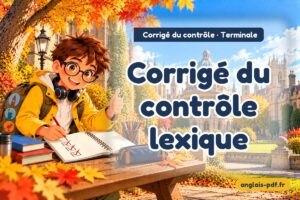 Corrigé du contrôle d'anglais terminale : Corrigé du contrôle lexique