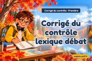Corrigé du contrôle d'anglais première : Corrigé du contrôle lexique débat
