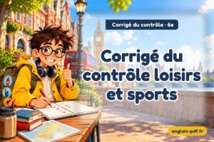 Corrigé du contrôle d'anglais 6e : Corrigé du contrôle loisirs et sports
