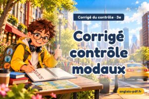 Corrigé du contrôle d'anglais 3e : Corrigé contrôle modaux